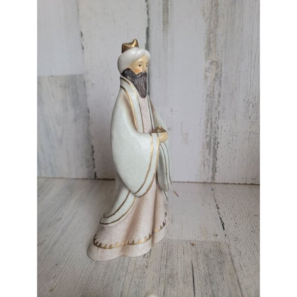 Vintage 3 king gift rustic ceramic figure xmas religious - Picture 5 of 6